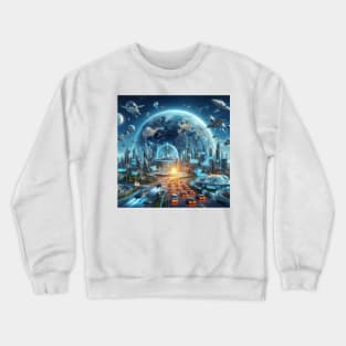 Envisioning Earth: A Glimpse into the Next Millennium's Transformative Landscape Crewneck Sweatshirt